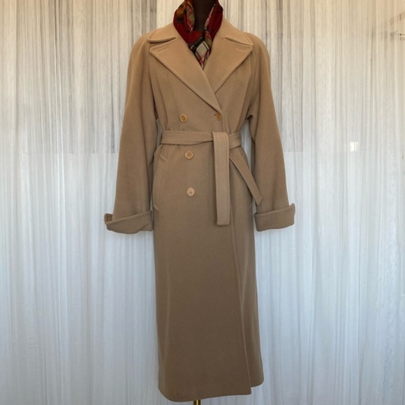 Business Casual Camel Luxury Vintage Wool Cashmere Angora Blend - Picture 1 of 5